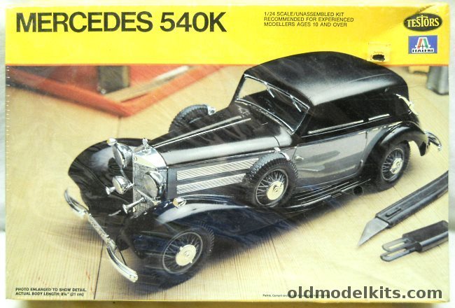 Testors 1/24 Mercedes 540K Kompressor, 831 plastic model kit